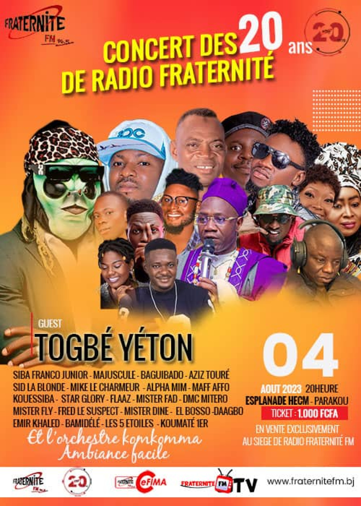 20E ANNIVERSAIRE DE FRATERNITÉ FM PARAKOU : Un concert prévu demain à Hecm Parakou