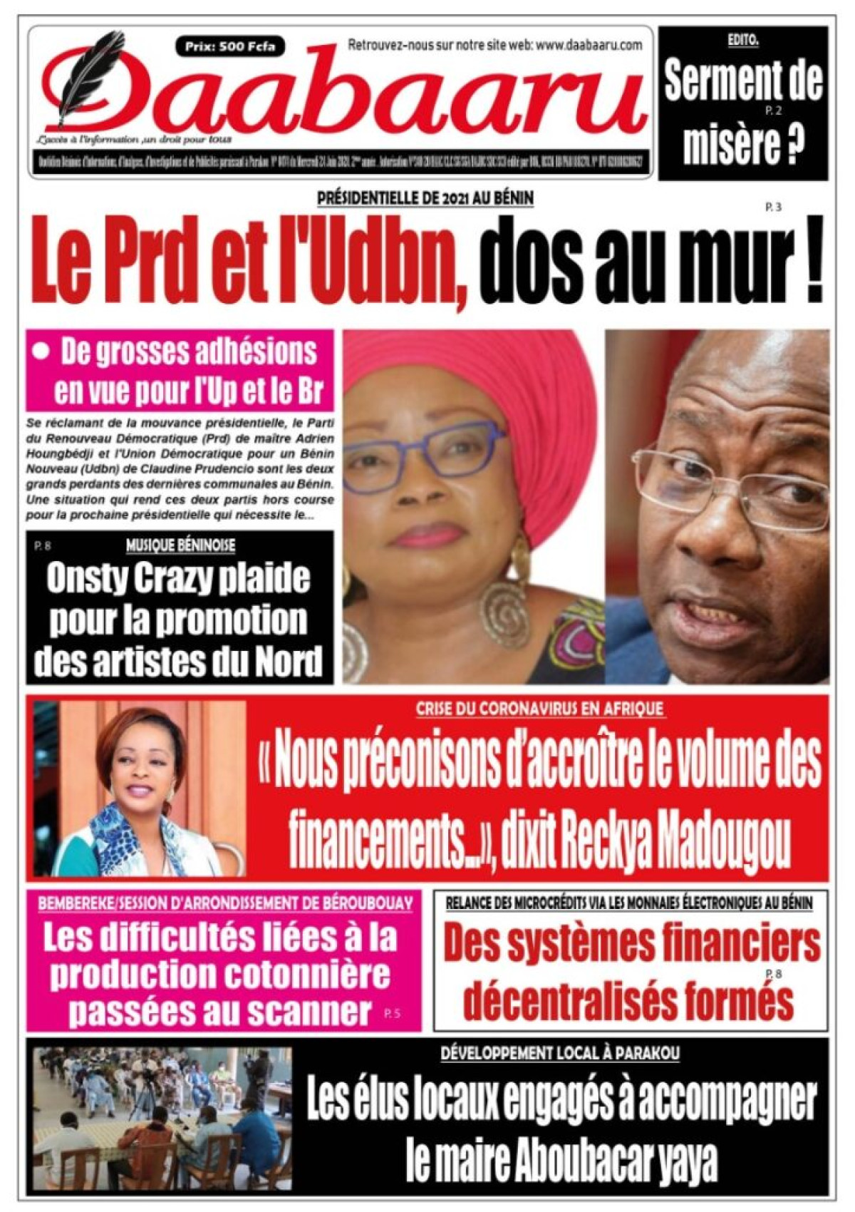 Parution du mercredi 24 juin 2020