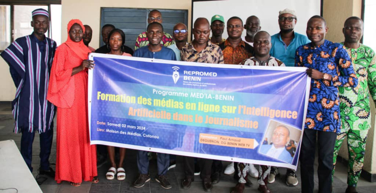 USAGE DE L&rsquo;INTELLIGENCE ARTIFICIELLE PAR LES MÉDIAS EN LIGNE : Le Repromed-Bénin outille des journalistes à Cotonou 