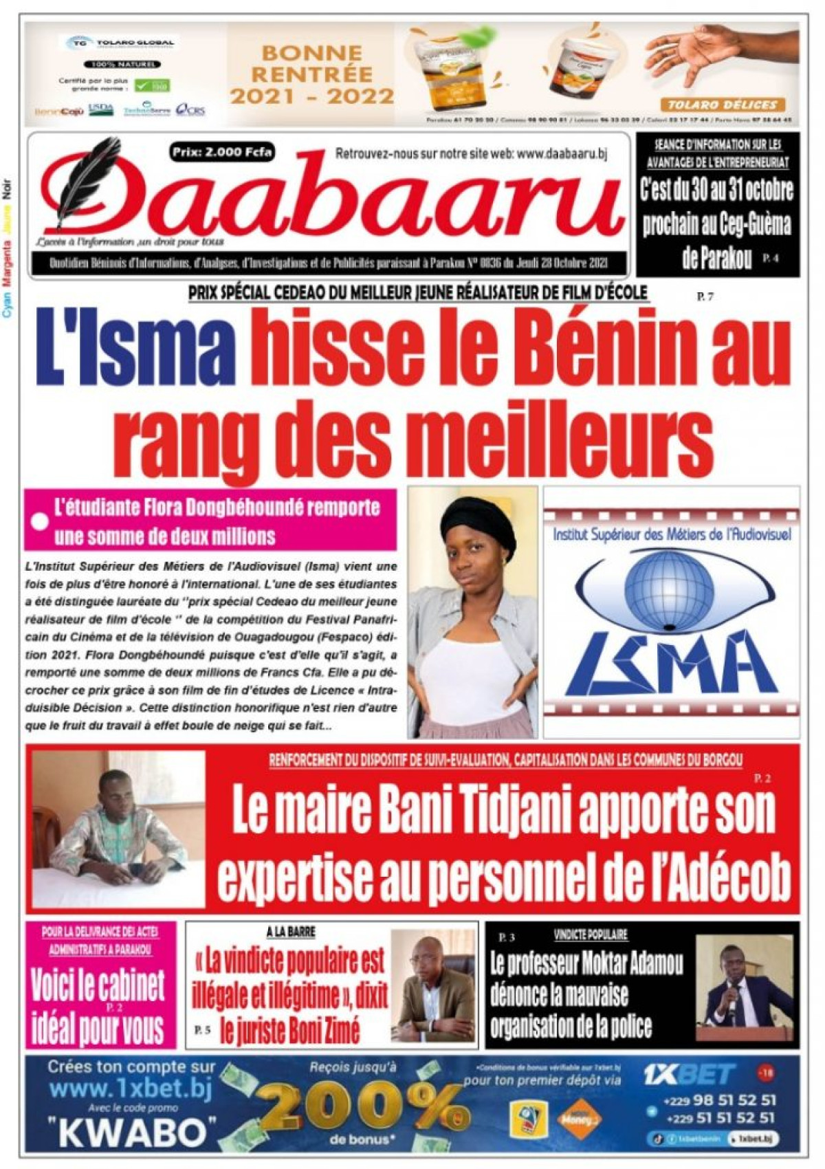 Parution du jeudi 28 octobre 2021