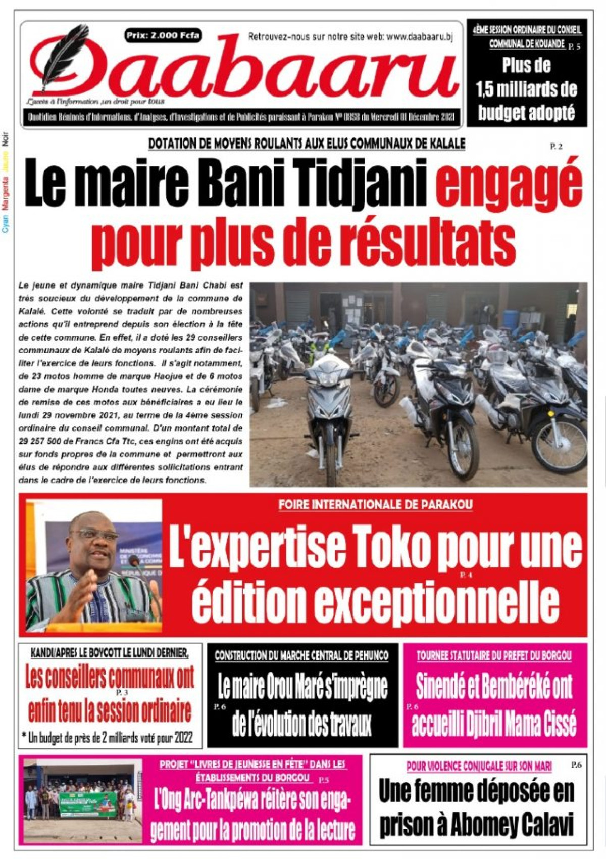 Parution du mercredi 01 décembre 2021