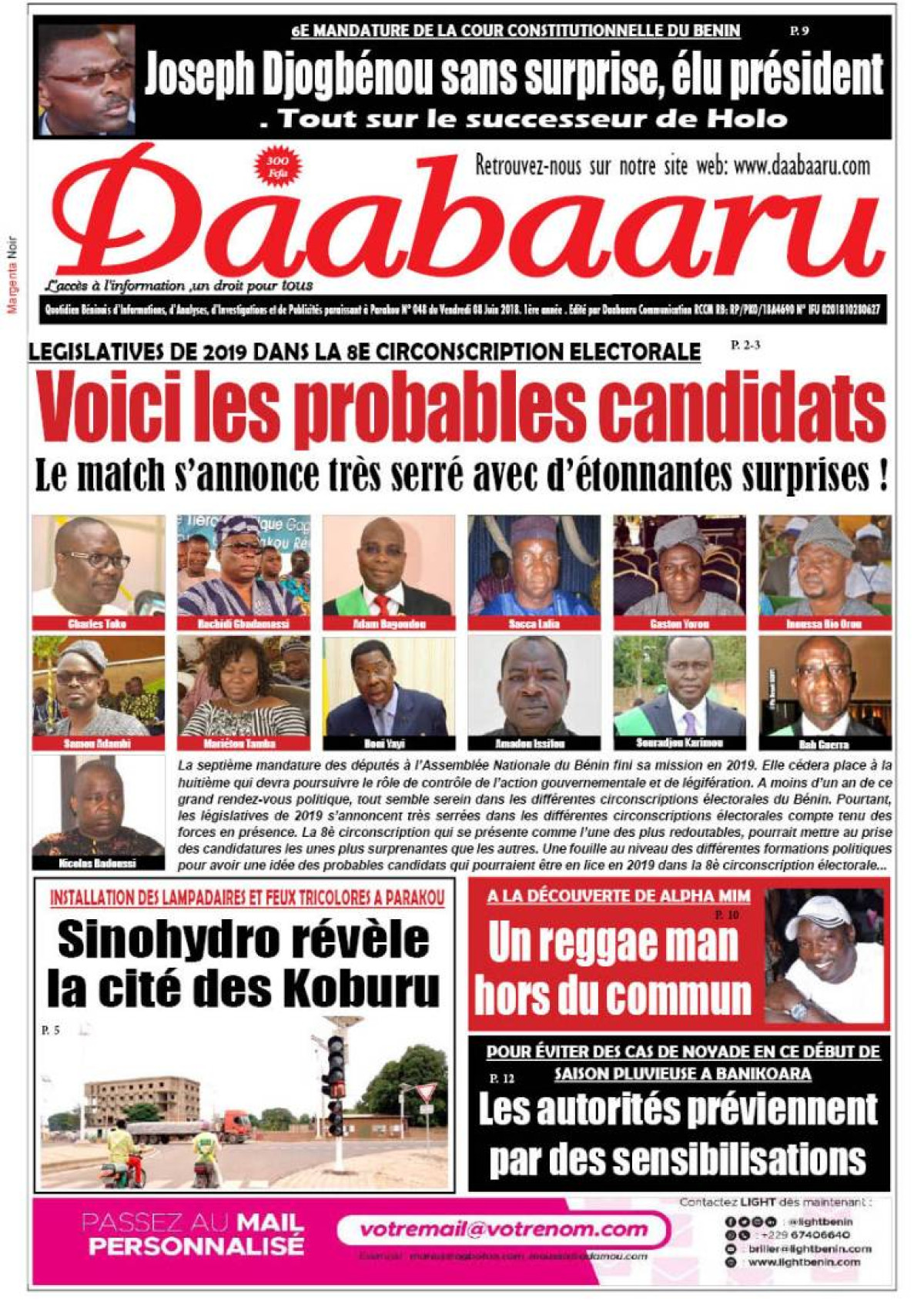 LEGISLATIVES DE 2019 DANS LA 8E CIRCONSCRIPTION ELECTORALE : Voici les probables candidats