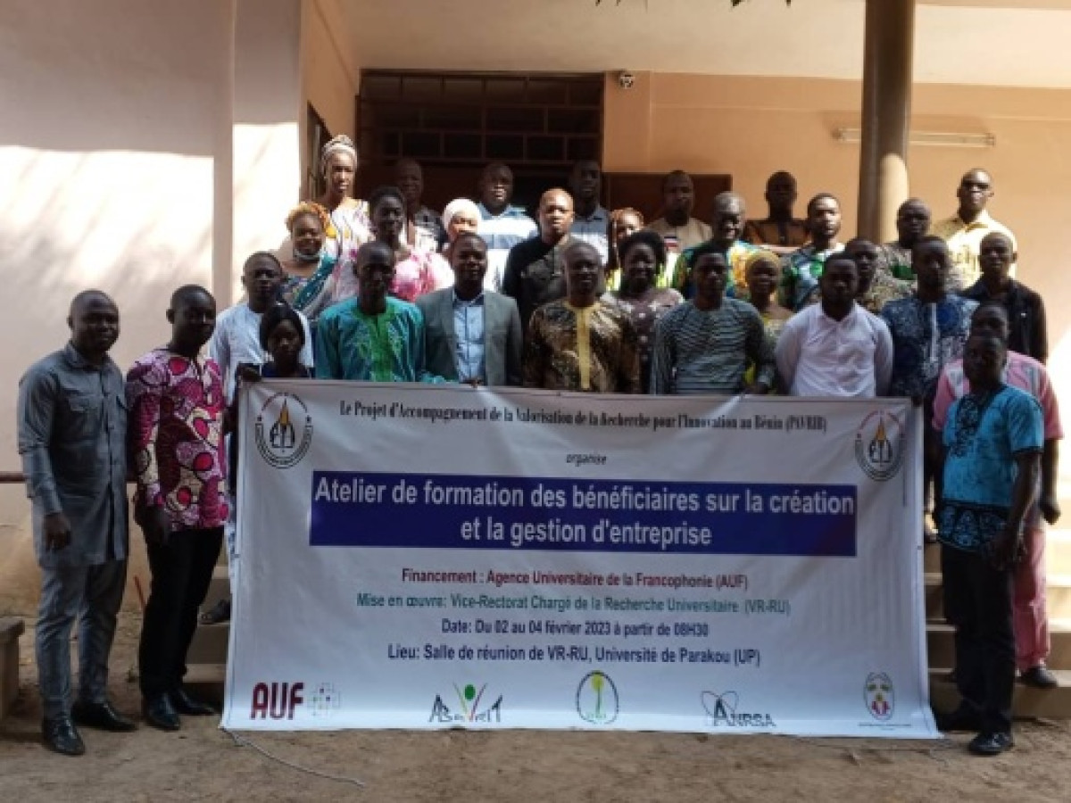 DÉMARRAGE EFFECTIF DES ACTIVITÉS DU PROJET PAVRIB À L&rsquo;UNIVERSITÉ DE PARAKOU : 30 jeunes en formation sur la création et gestion d&rsquo;entreprise