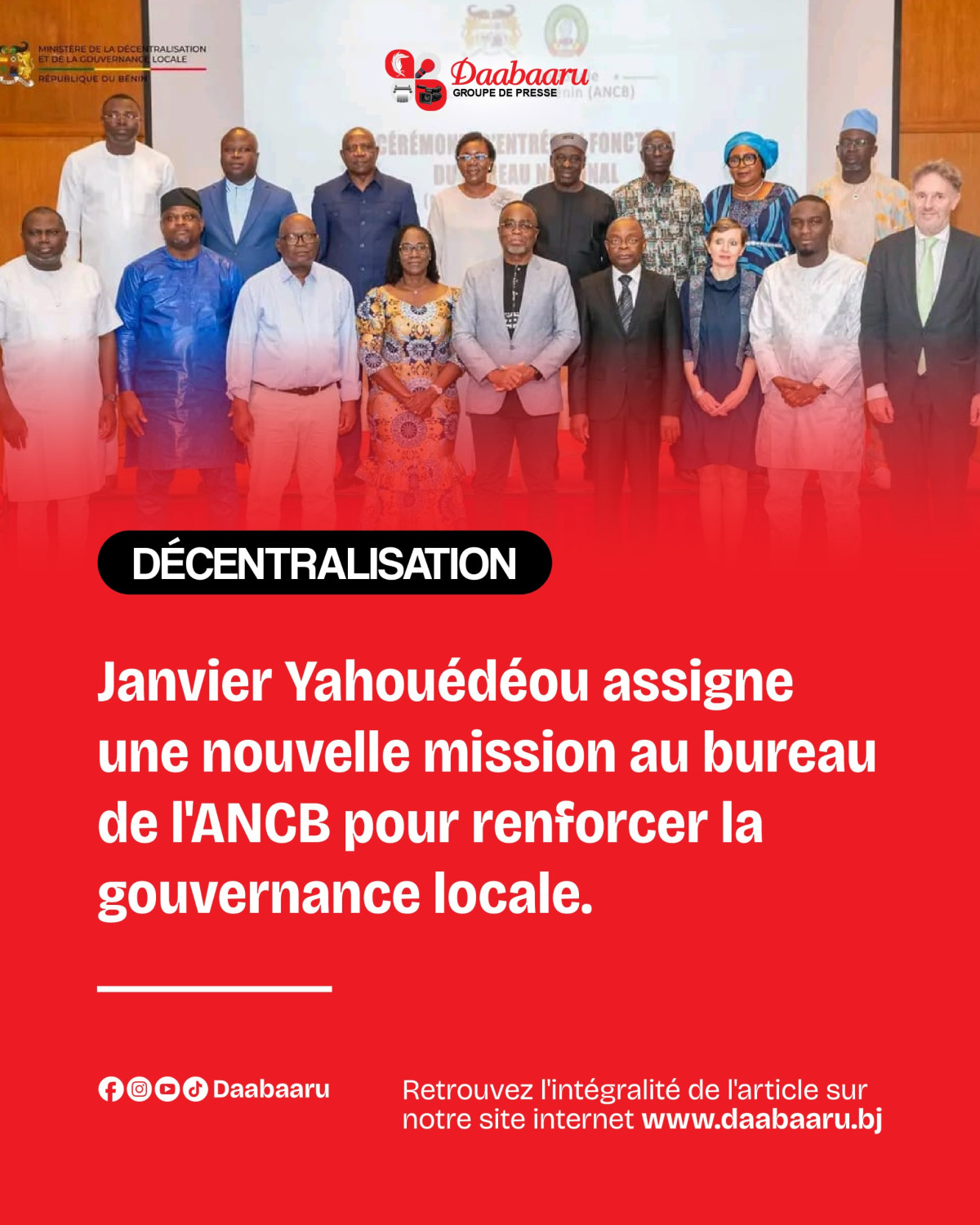 Développement à la base :Yahouédéou assigne une nouvelle mission au bureau de l'ANCB