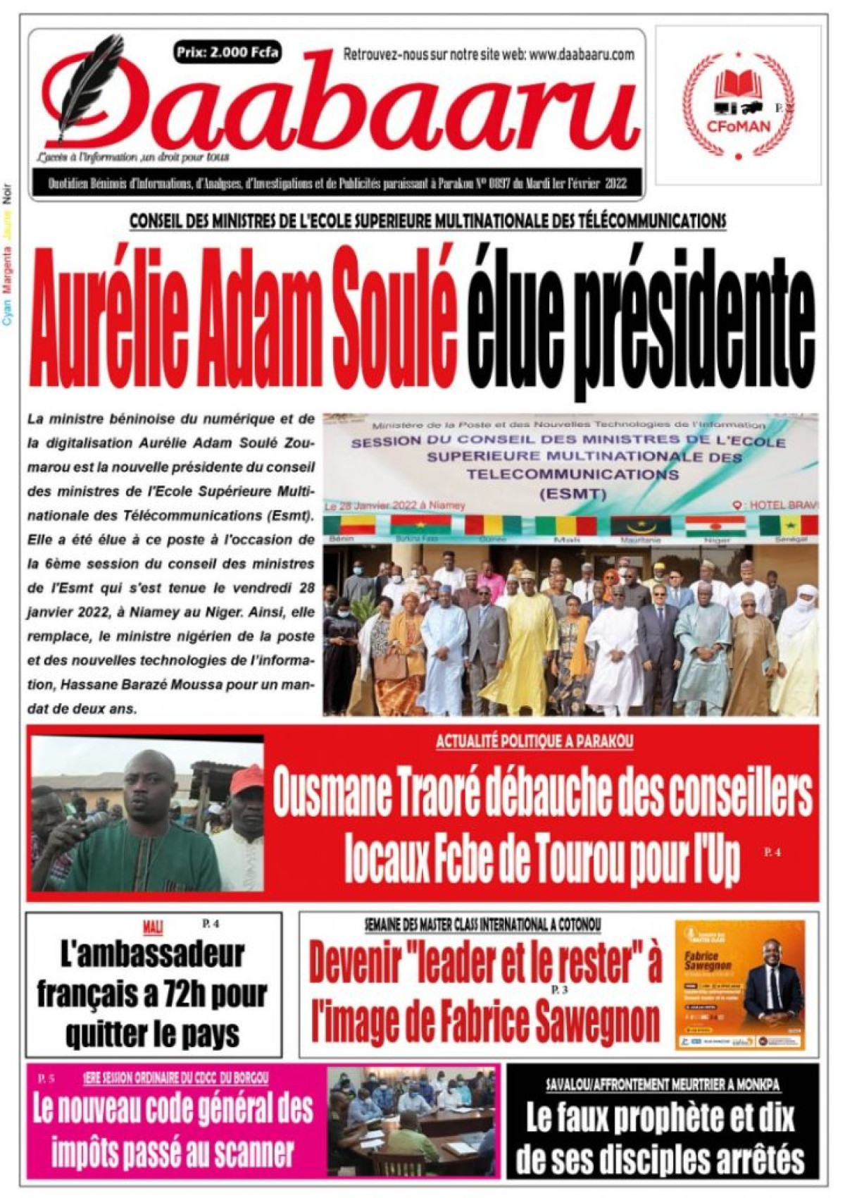 UNE DU 1ER FÉVRIER 2022