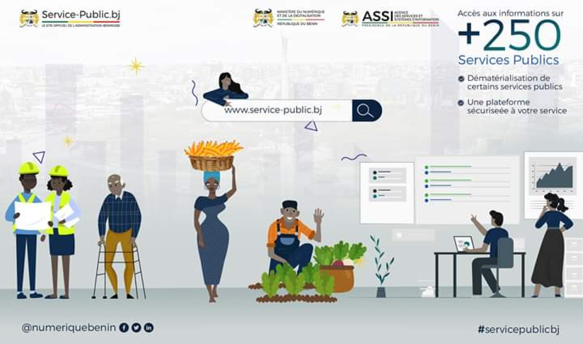 LANCEMENT DU PORTAIL NATIONAL DES SERVICES PUBLICS : L&rsquo;administration désormais à portée de main .290 services répertoriés .55 e-services .24 ministères concernés