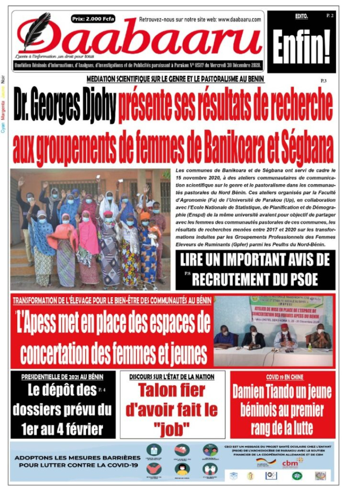 Parution 30 décembre 2020