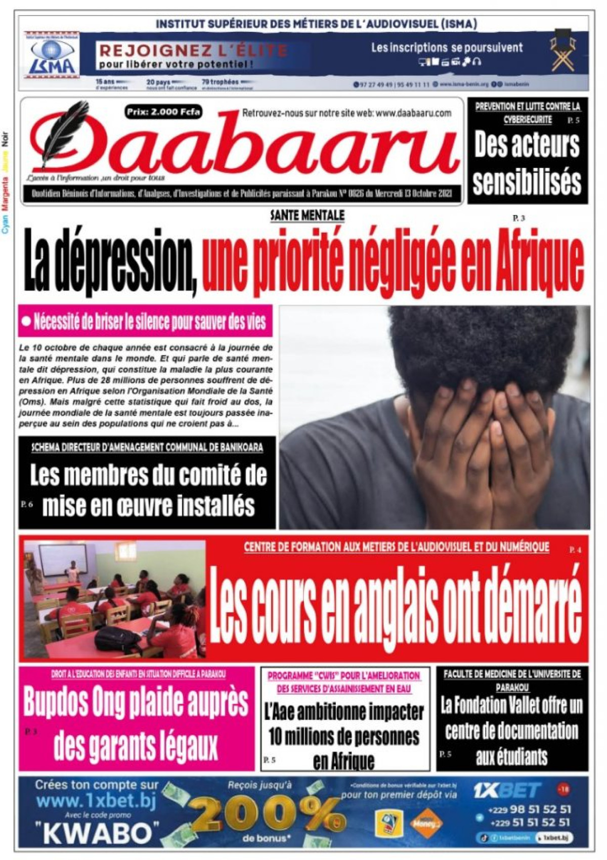 Parution du mercredi 13 octobre 2021