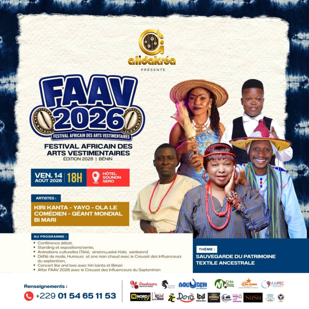 Festival Africain des arts vestimentaires: 2026 Parakou au cœur de l'élégance et de la culture le 14 août