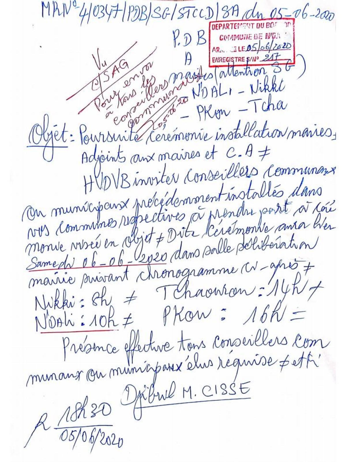 DÉCENTRALISATION : Nikki, N&rsquo;dali, Tchaourou et Parakou connaissent leur maire ce jour