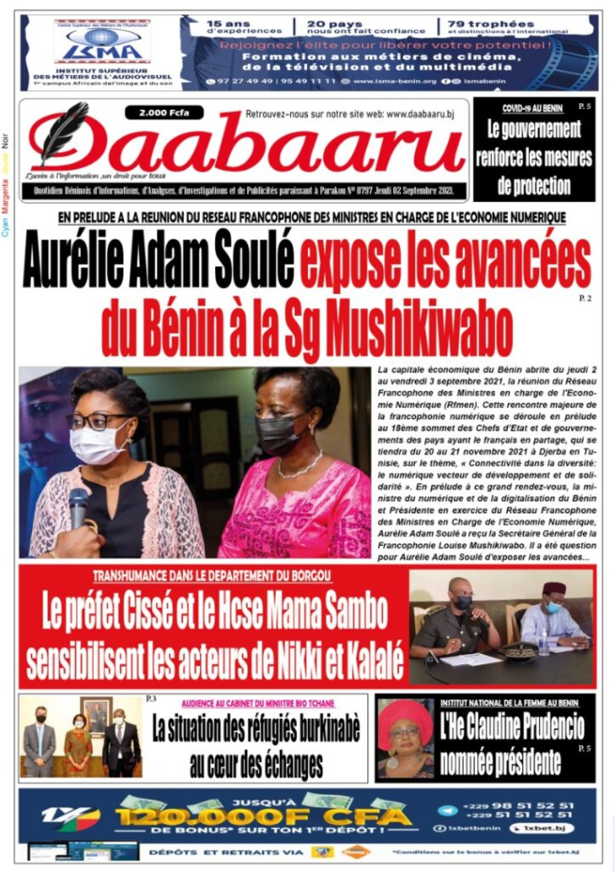 Parution du jeudi 02 septembre 2021b