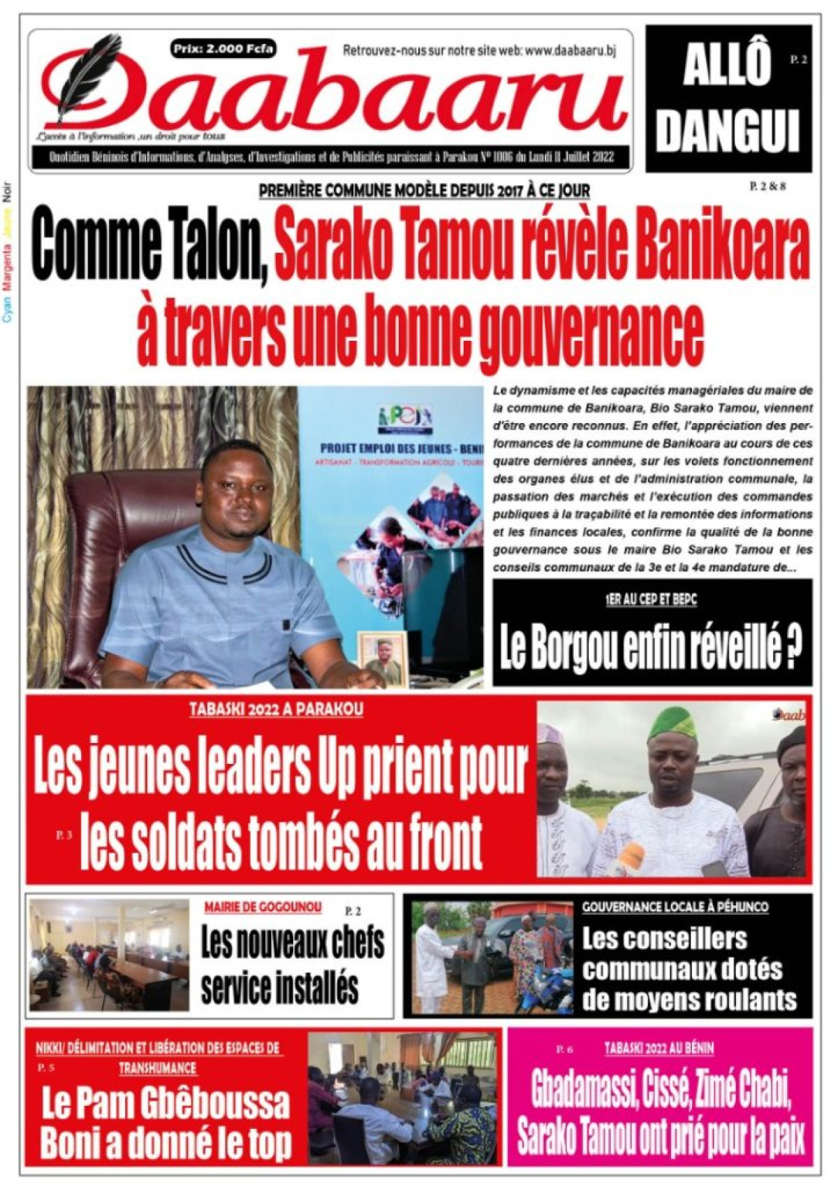 UNE DU LUNDI 11 JUILLET 2022
