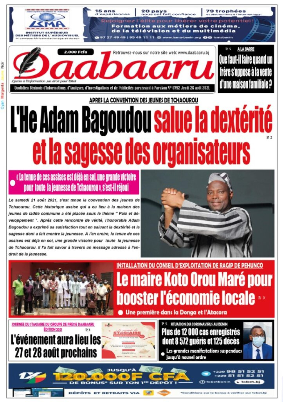 Parution du jeudi 26 août 2021