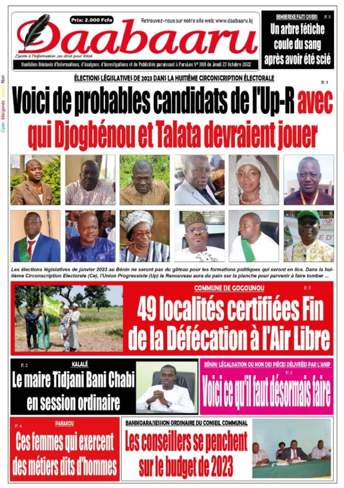 Parution du jeudi 27 octobre 2022