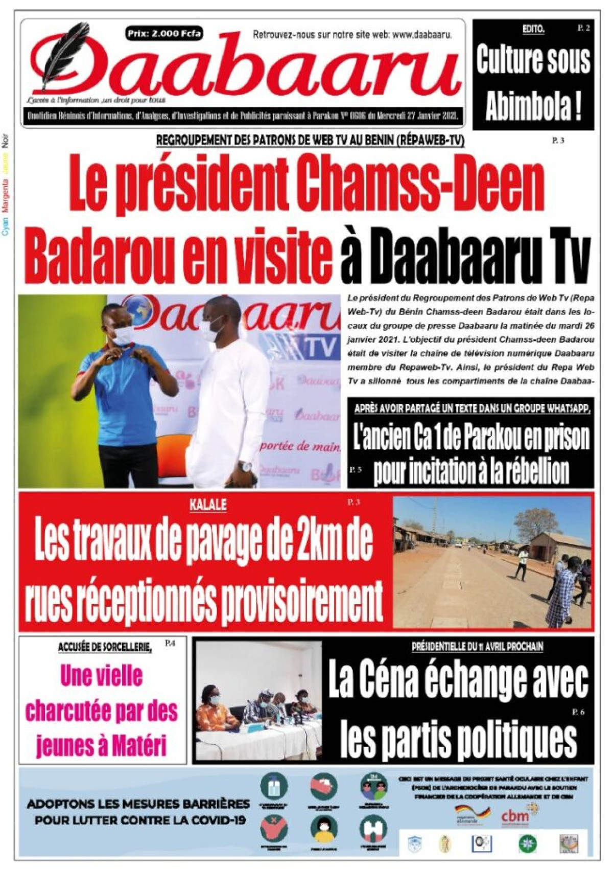 Parution du mercredi 27janvier 2021