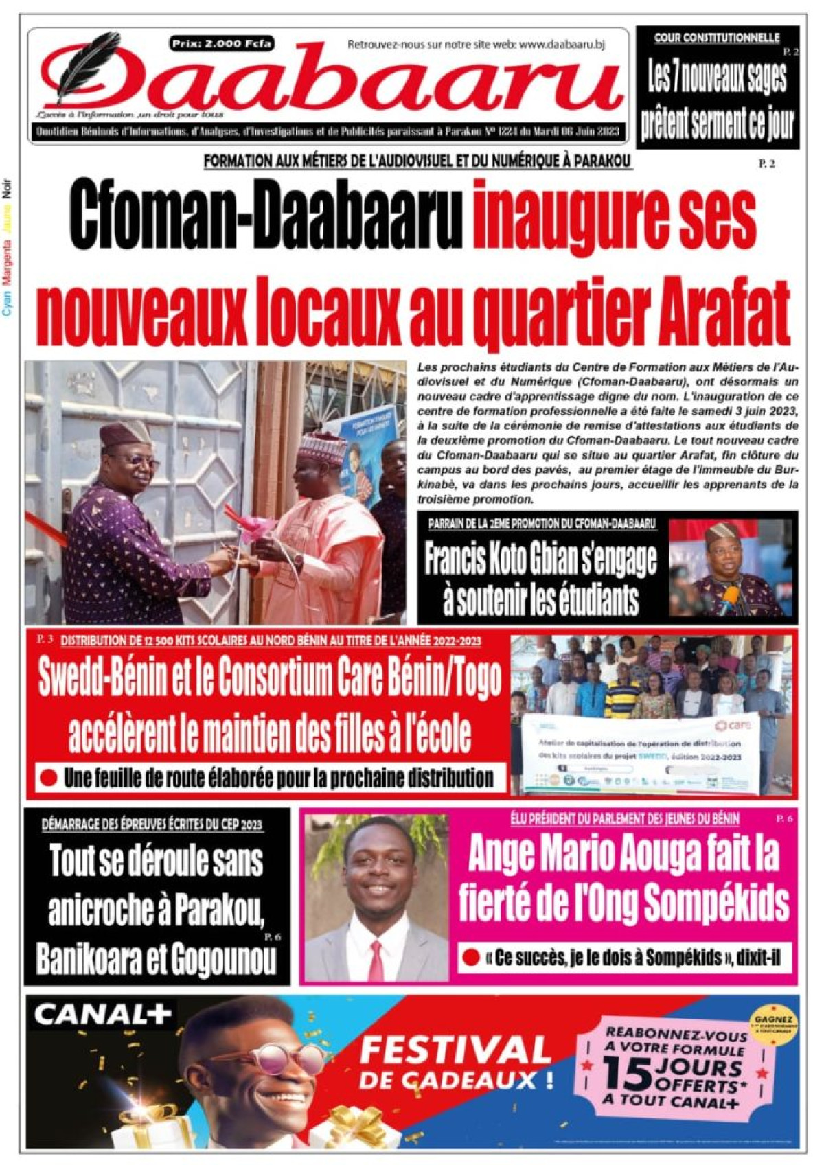 UNE DU MARDI 6 JUIN 2023