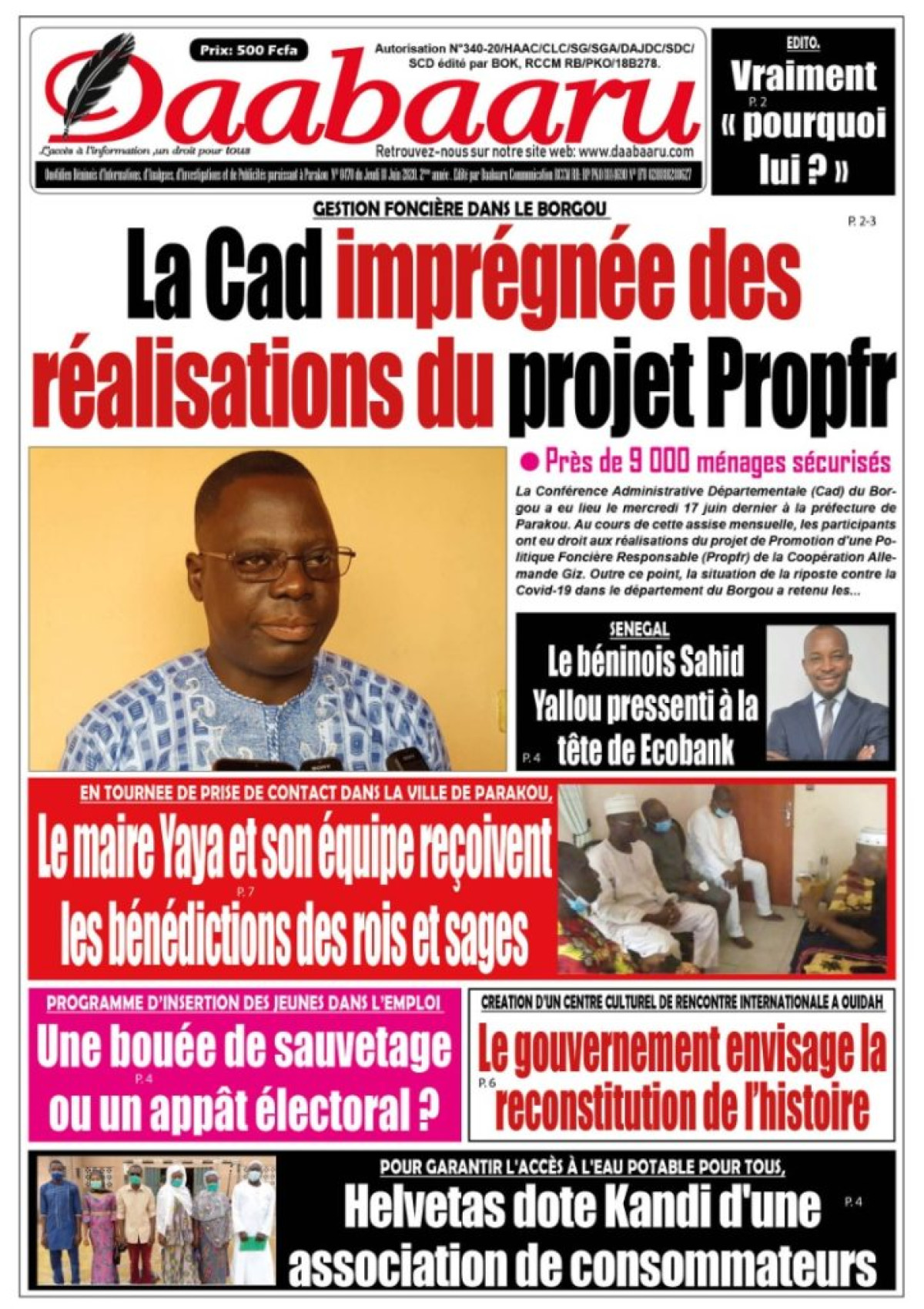 Parution du jeudi 18juin 2020