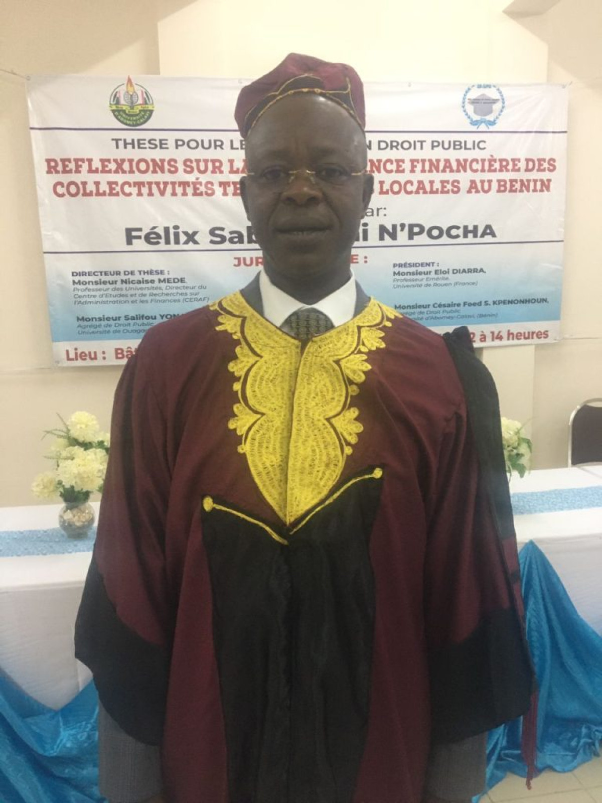 UNIVERSITÉ D’ABOMEY-CALAVI : Félix N’Pocha Désormais Docteur en droit public