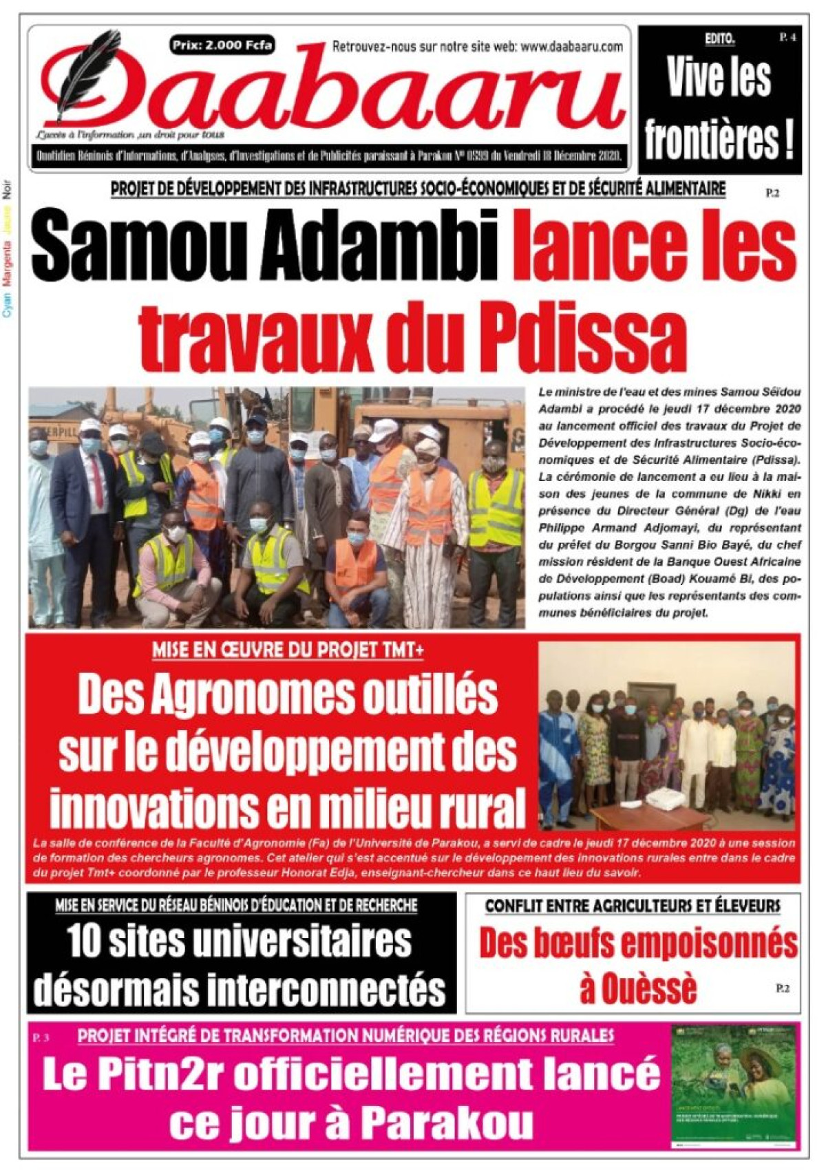 Parution du vendredi 18 décembre 2020