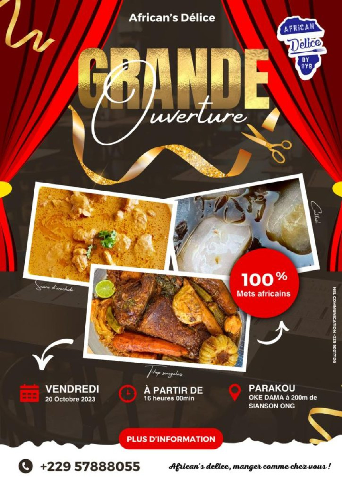 RESTAURATION À PARAKOU :  African&rsquo;s Délice ouvre ses portes demain