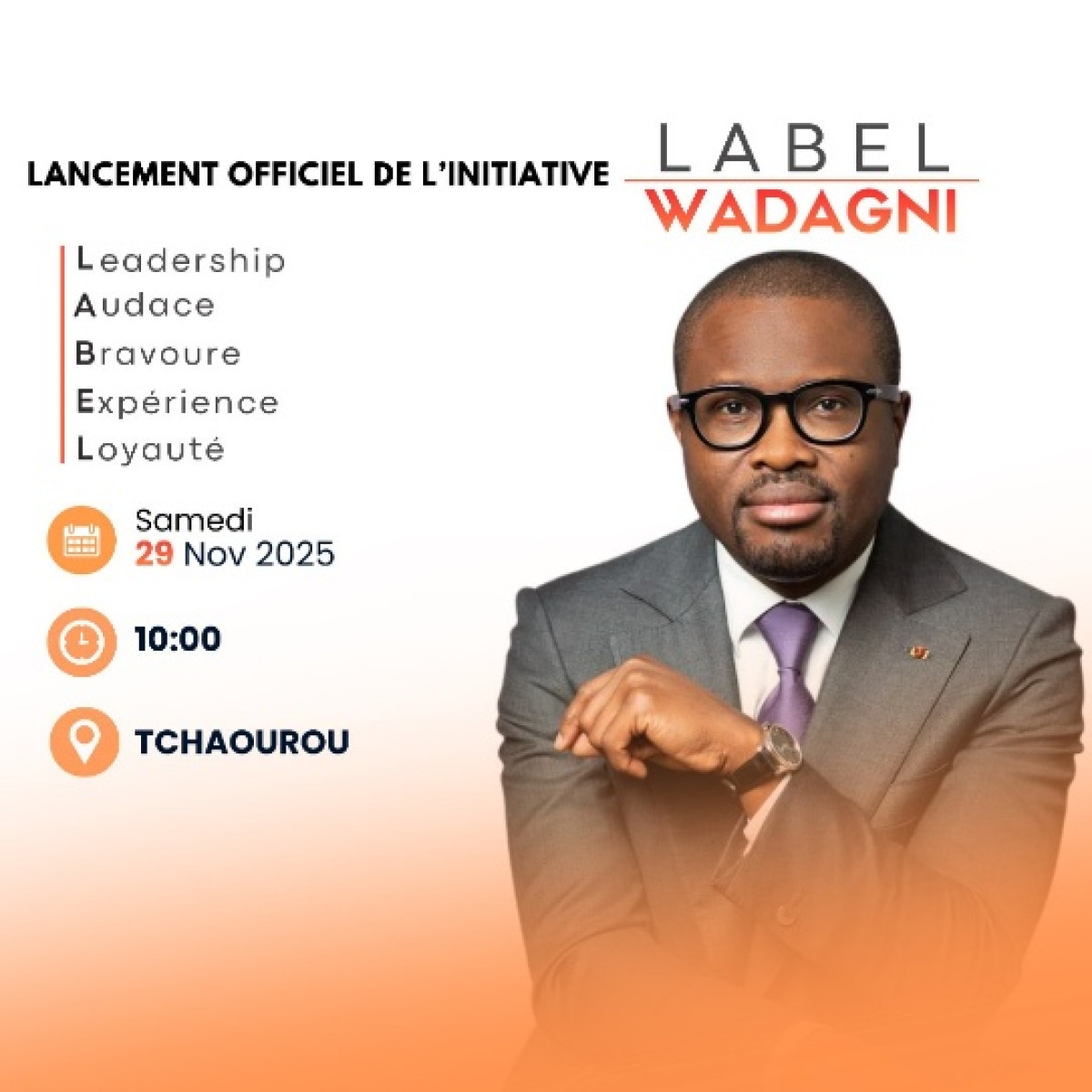 Lancement officiel de l'initiative de "Label Wadagni": c’est pour ce samedi 29 novembre à Tchaourou