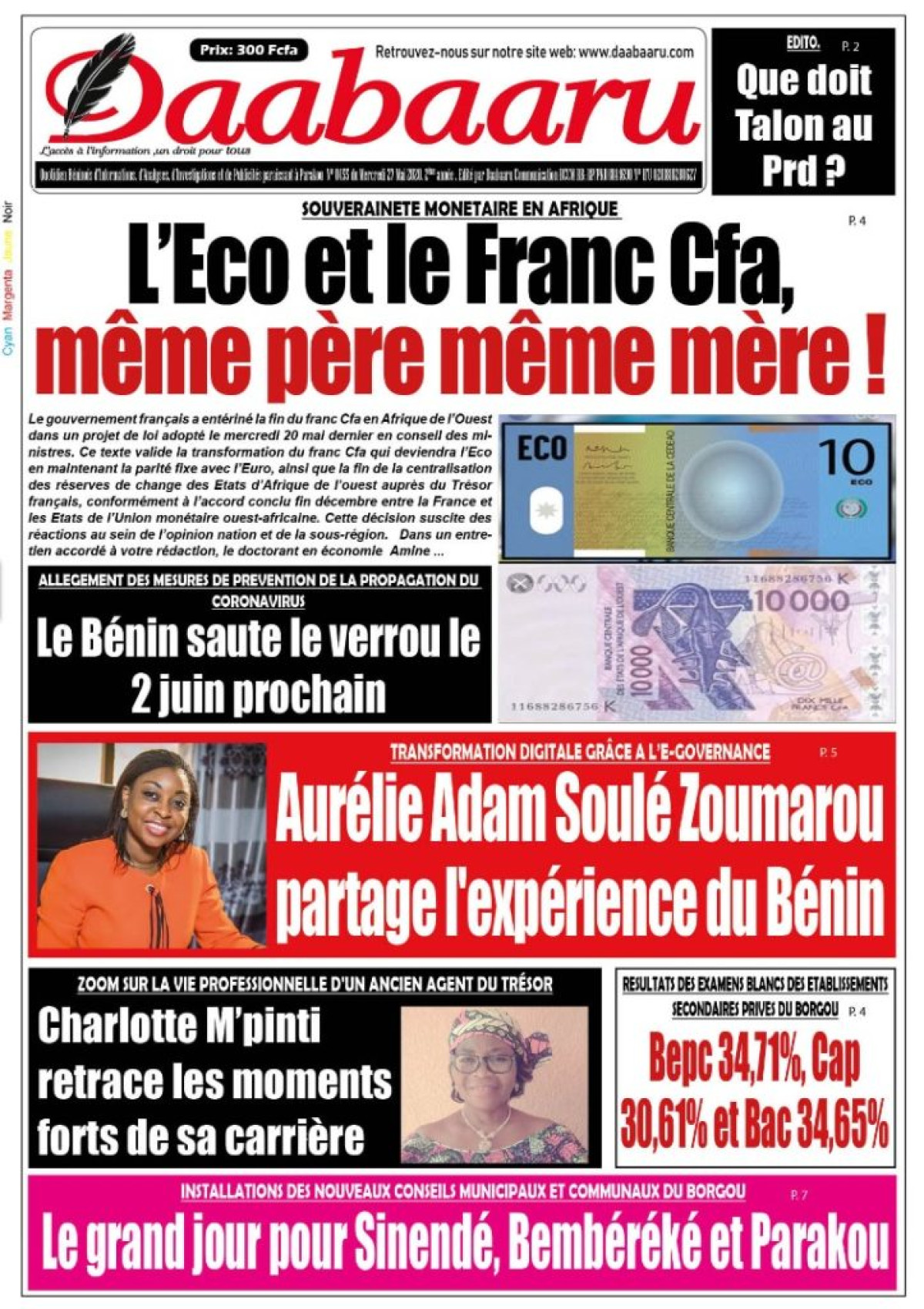 Parution du jeudi 28 mai 2020