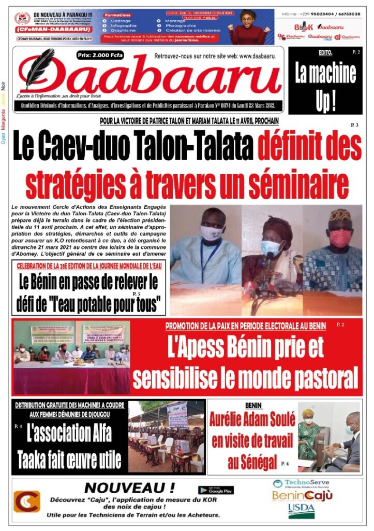 Parution du lundi 22 mars 2021