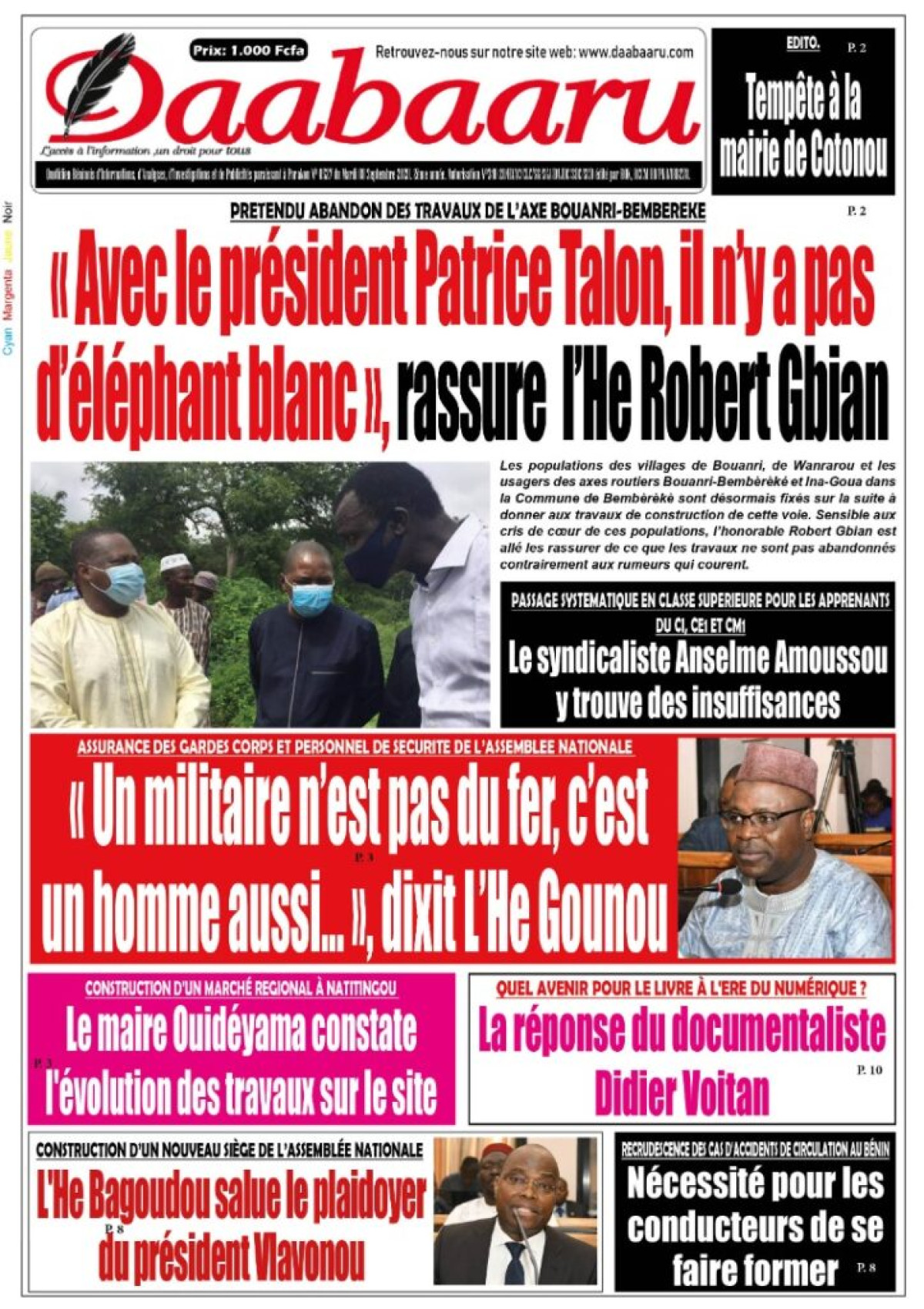 Parution du mardi 08 septembre 2020