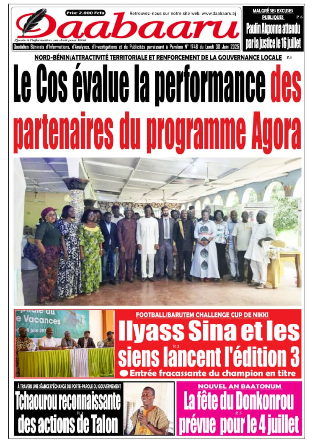 Parution du lundi 30 juin 2025