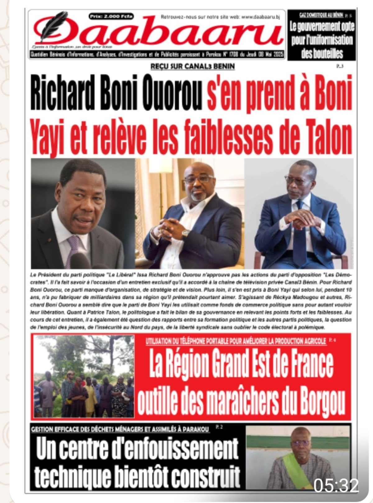 Parution du jeudi 08 mai 2025