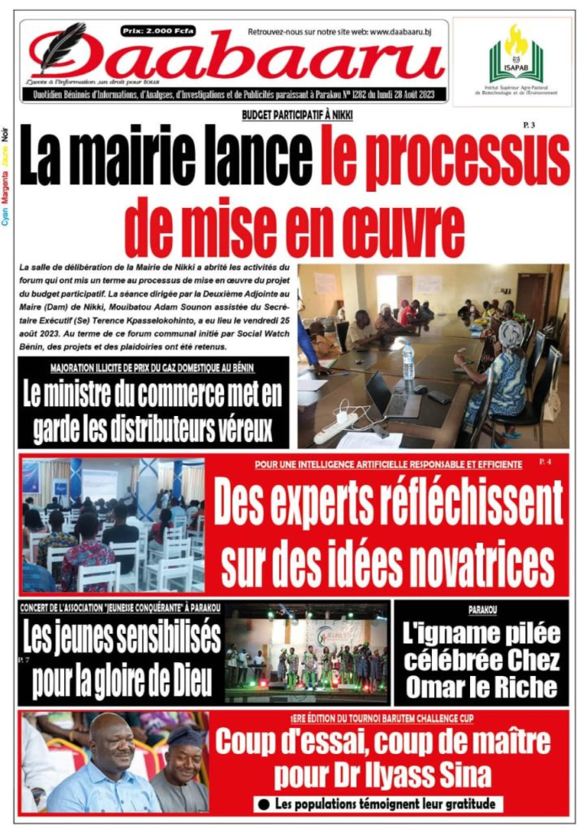 UNE DU LUNDI 28 AOÛT 2023