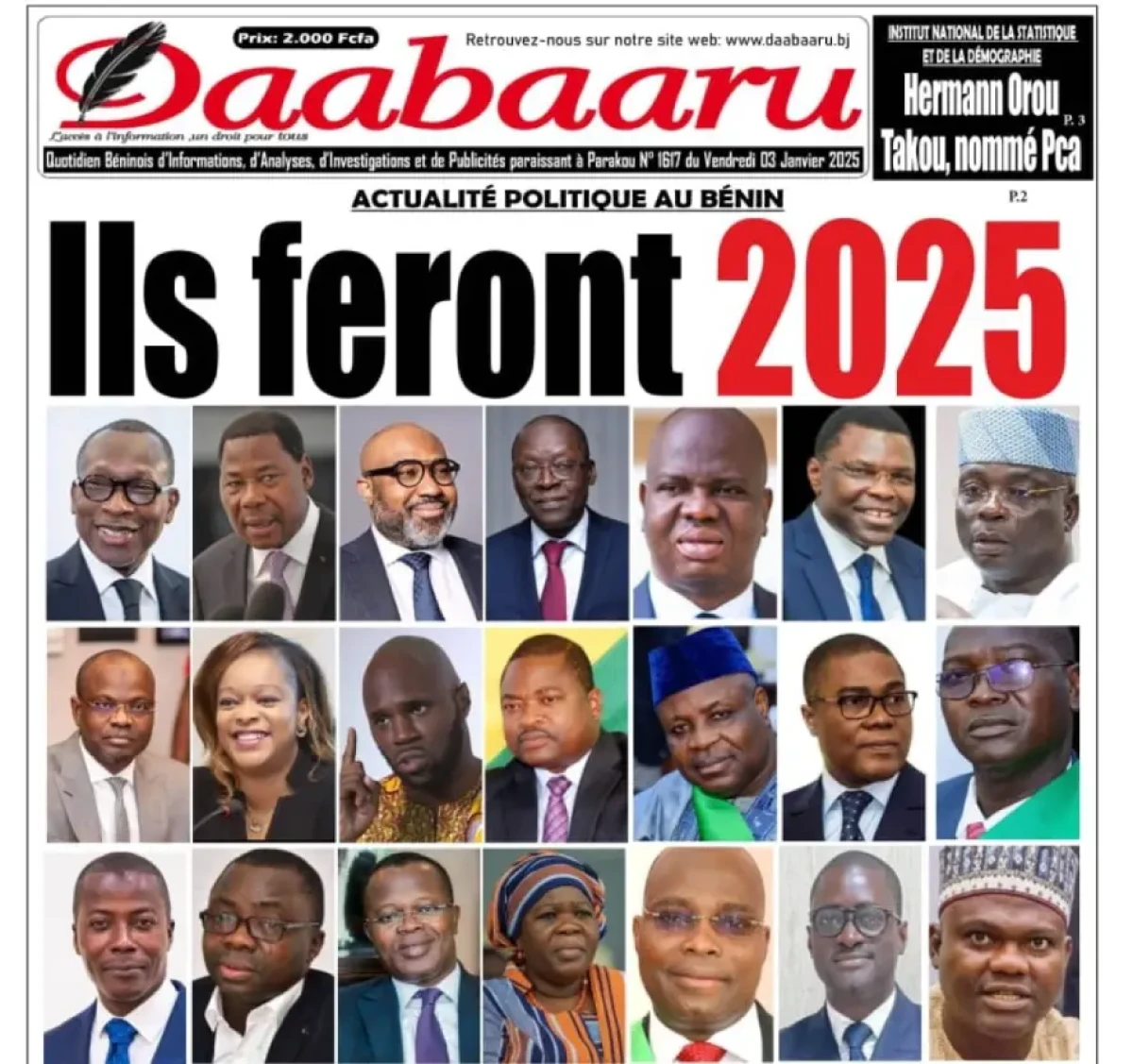 Actualité politique au bénin: ils feront 2025