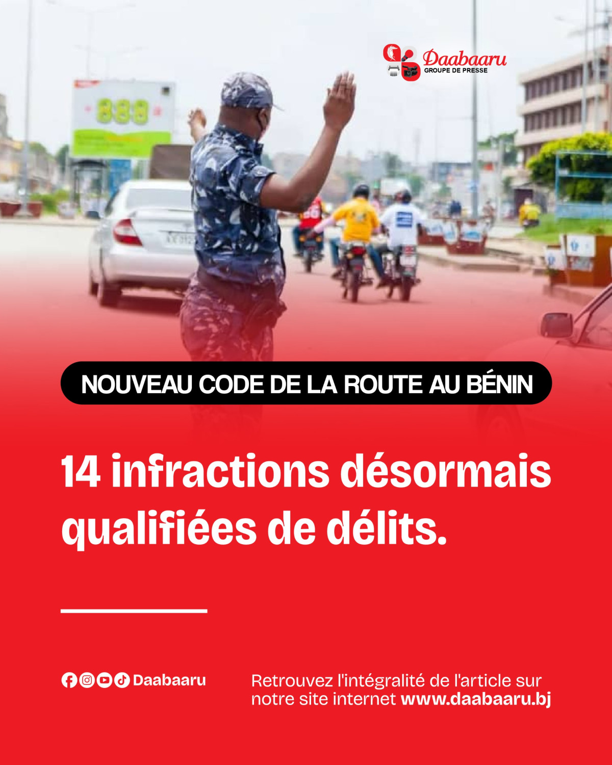 Nouveau code de la route au Bénin: ce qui change désormais