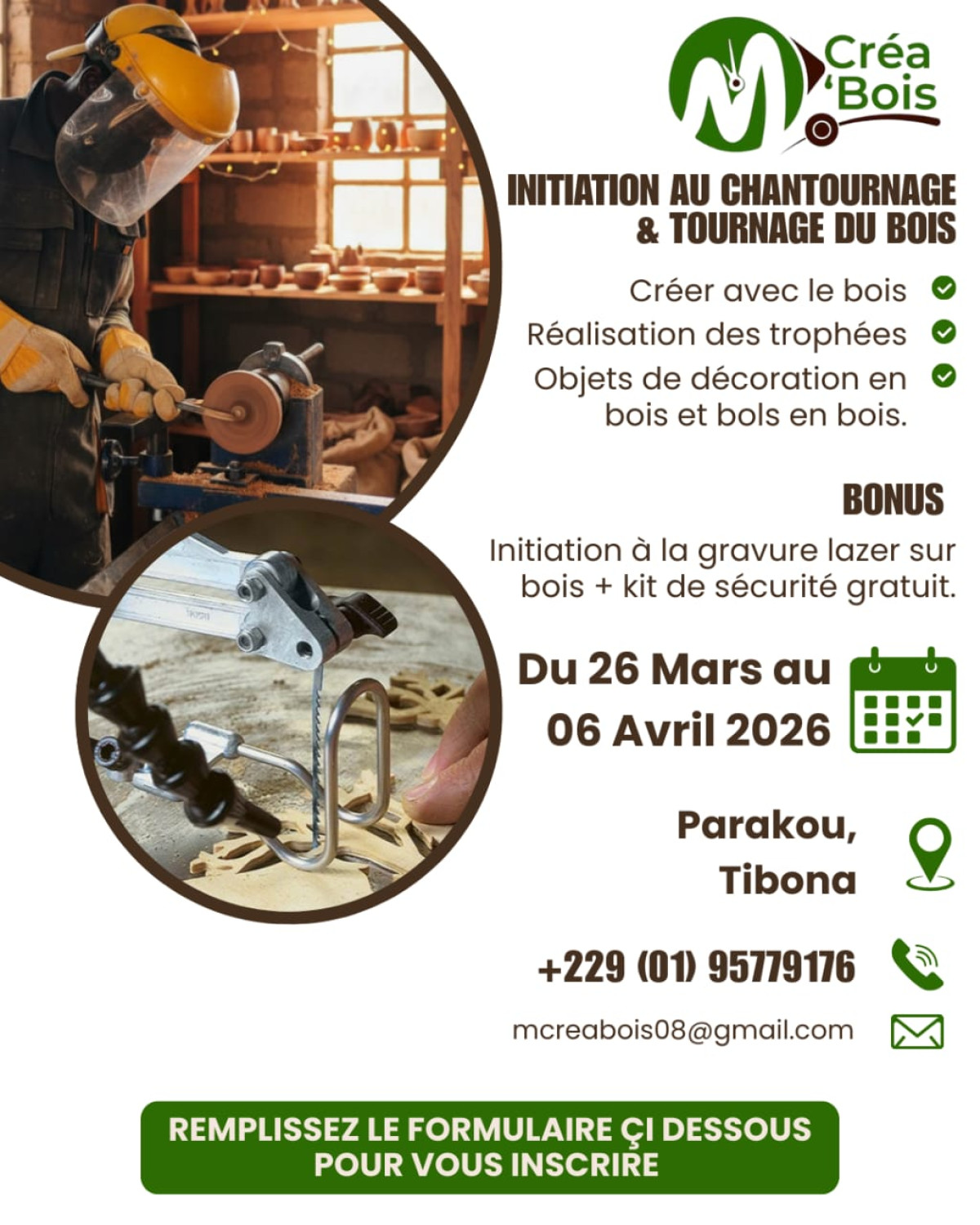 Chantournage et tournage du bois à Parakou: Moctar Baba-Kennen lance une formation