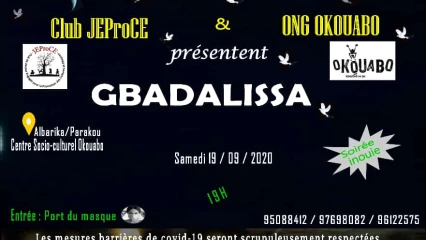 CULTURE A PARAKOU : Le Club Jeproce et l’Ong Okouabo lancent la soirée Gbadalissa le 19 septembre prochain