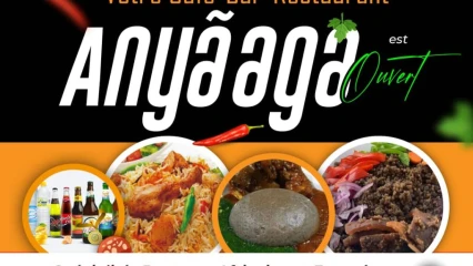 GASTRONOMIE À PARAKOU :  Anyãaga, le chic nouveau Café-Bar-Resto qui vous convient  . Venez passer un réveillon inoubliable 