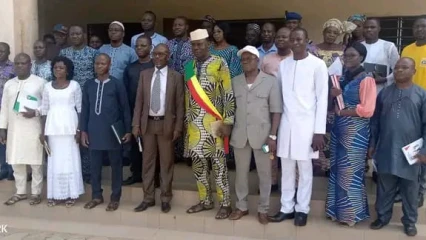 MAIRIE DE TCHAOUROU : Le nouveau S.e Célestin Mahougnon installé dans ses fonctions