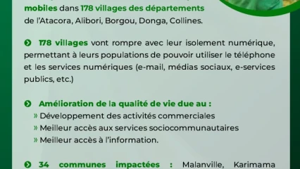 MISE EN ŒUVRE DU PROJET PITN2R AU NORD-BÉNIN : 178 villages accèdent bientôt aux services numériques