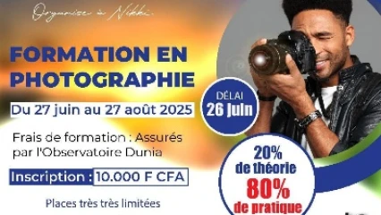 Opportunité au profit des jeunes de Nikki: le studio 9G et l&rsquo;Observatoire Dunia offrent une formation gratuite en photographie 