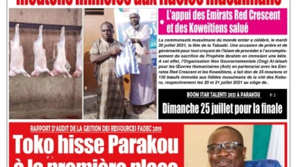 Parution du jeudi 22 juillet