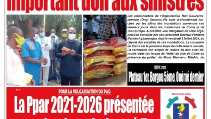 Parution du lundi 05 juillet 2021