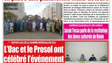 Parution du lundi 07 décembre 2020