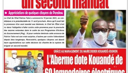 Parution du lundi 18 janvier 2021