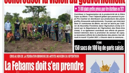 Parution du mercredi 13 juillet 2021