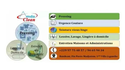 POUR LA PROPRETÉ ET LONGÉVITÉ DE VOS LINGES, Choisissez le pressing Amda Clean
