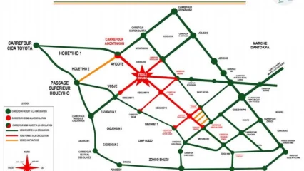PREPARATION DU DEFILE DU 1ER AOUT A COTONOU : Voici le nouveau plan de circulation dans la ville