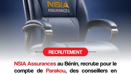 Recrutement:NSIA Assurances au Bénin recrute des conseillers en assurances pour son réseau commercial