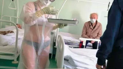 RUSSIE/POUR AVOIR TRAVAILLÉ AVEC UNE BLOUSE TRANSPARENTE, : Une infirmière sanctionnée