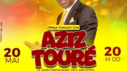 SHOWBIZ PARAKOIS : Aziz Touré en méga concert live samedi 20 mai 2023  . Les tickets disponibles sur les 95548979 / 94693884