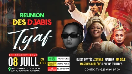 SHOWBIZ : Tyaf en concert live le 8 juillet à Savè